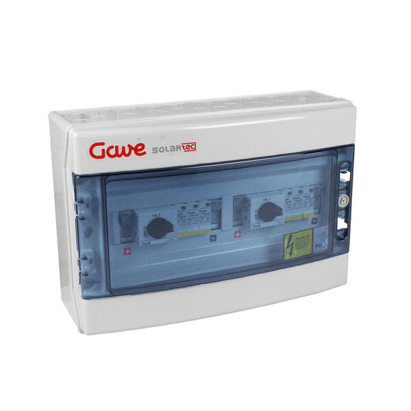 CAJA PROTECCIONES CONTINUA GAVE MODULAR CONEXIÓN PV 2MPPT - 1STRING FUS 20A + PROTECTOR SOBRETENSION II STM11040P20/2