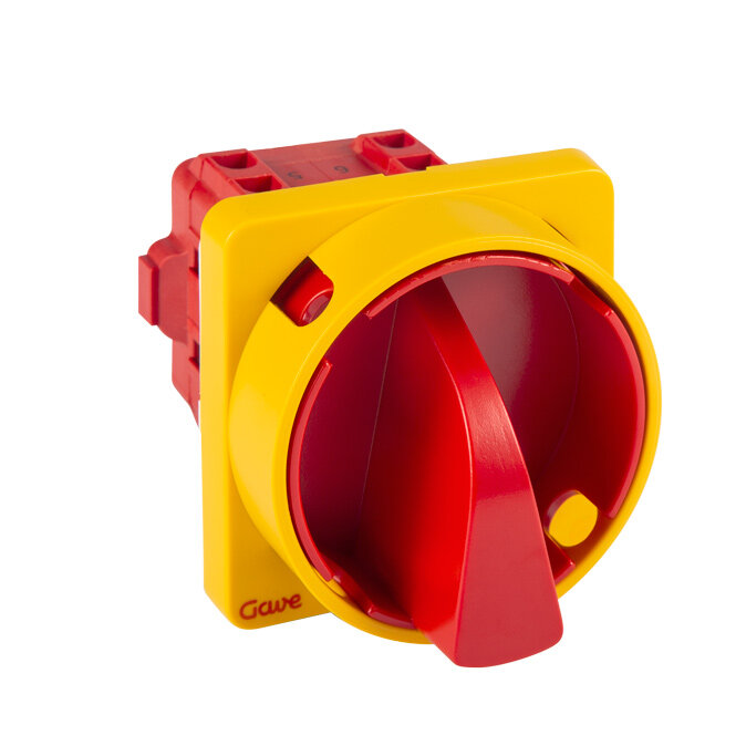 INTERRUPTOR GAVE 4P.12A D0 BLOQUEO CANDADO ROJO/AMARILLO