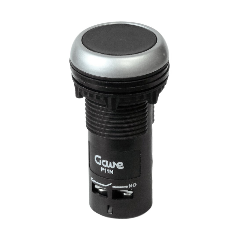 PULSADOR NEGRO GAVE 1NA+1NC