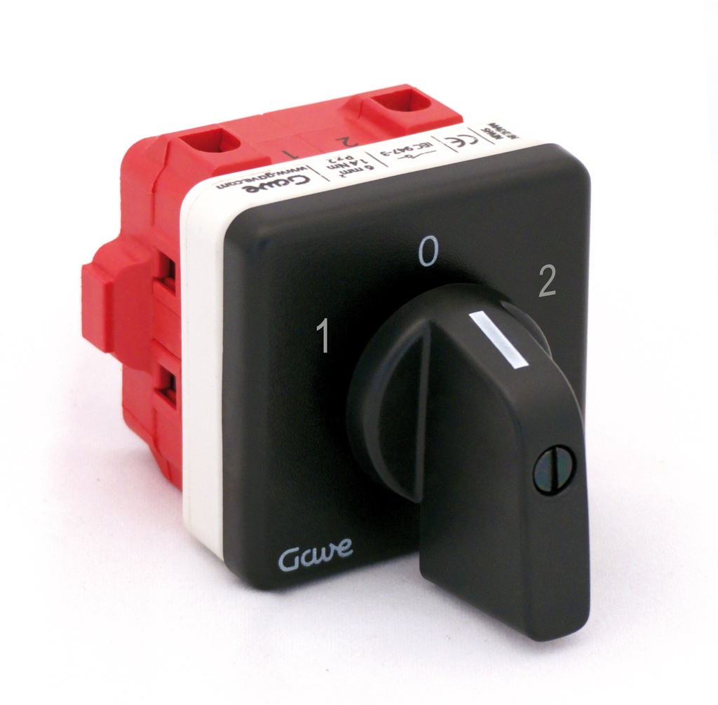 CONMUTADOR GAVE 1P 12A.D0 MANDO FIJACION POR TORNILLO