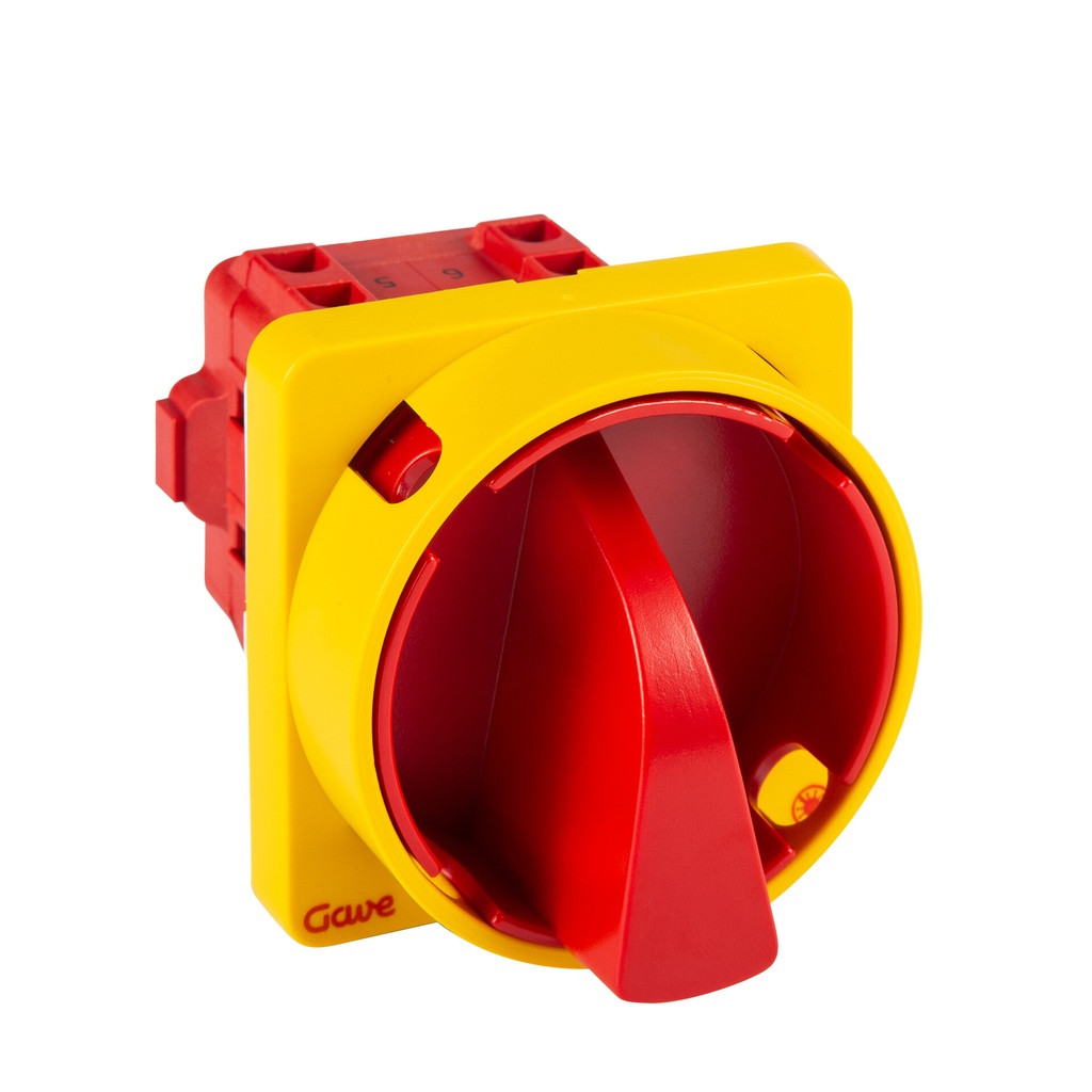 INTERRUPTOR 4P GAVE 25A.D0 BLOQUEO CANDADO ROJO/AMARILLOTRATAMIENTO ANTIMICROBIANO