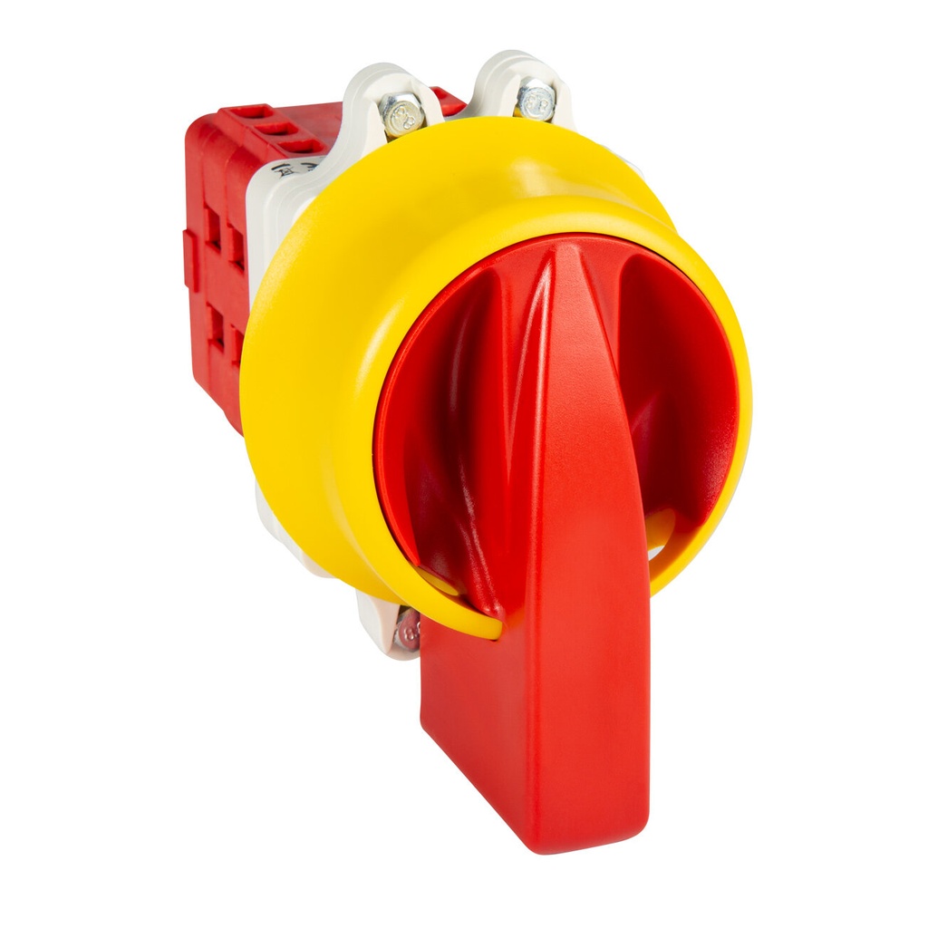 INTERRUPTOR GAVE 3P 32A.D1 MANDO BLOQUEO CANDADO IP69K + AUXILIAR 1NA+1NC 12A