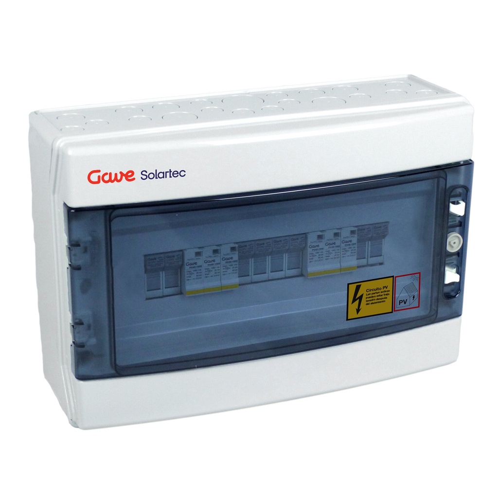 CAJA MODULAR GAVE CONEXIÓN 2STR. FUS 15A - SIN SECCIONADOR + PROTECTOR SOBRETENSION II