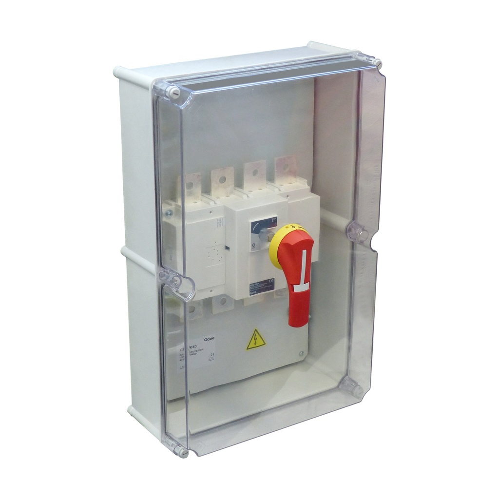 INTERRUPTOR 4PX630 EN CAJA POLIESTER TAPA TRANSPARENTE GAVE