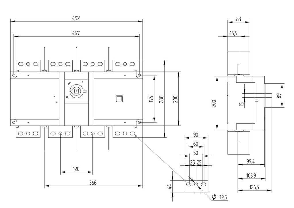 INTERRUPTOR SECCIONADOR 4P x 1800A GAVE