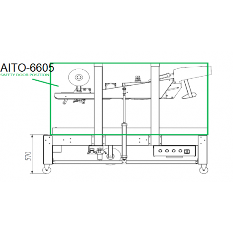 Puertas de protección de seguridad acrílicas con dispositivo de cierre para familia AITO-6605